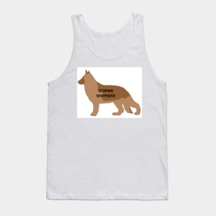 german shepherd liver name silhouette Tank Top